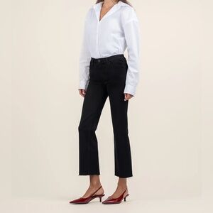 Kut from the Kloth Black Cropped Flare Jeans